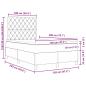 Preview: LED Boxspringbett mit Matratze Hellgrau 120x200 cm Samt