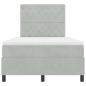 Preview: LED Boxspringbett mit Matratze Hellgrau 120x200 cm Samt