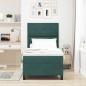 Preview: LED Boxspringbett mit Kopfteil Dunkelgrün 90 x 190 cm Samt