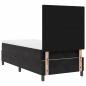 Preview: LED Boxspringbett mit Matratze Schwarz 100x200 cm Samt