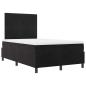 Preview: LED Boxspringbett mit Matratze Schwarz 120x190 cm Samt