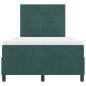 Preview: ARDEBO.de - LED Boxspringbett mit Matratze Dunkelgrün 120x190 cm Samt