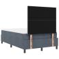 Preview: LED Boxspringbett mit Matratze Dunkelgrau 120x200 cm Samt