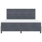 Preview: LED Boxspringbett mit Matratze Dunkelgrau 200x200 cm Samt
