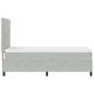 Preview: LED Boxspringbett mit Matratze Hellgrau 90x190 cm Samt