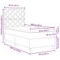 Preview: LED Boxspringbett mit Matratze Rosa 90x200 cm Samt