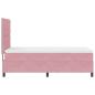 Preview: LED Boxspringbett mit Matratze Rosa 90x200 cm Samt