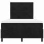Preview: LED Boxspringbett mit Matratze Schwarz 120x200 cm Samt