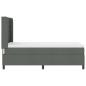 Preview: Boxspringbett mit Matratze & LED in Dunkelgrau, 90x190 cm, Stoff