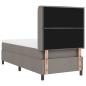 Preview: LED Boxspringbett mit Matratze Taupe 100x200 cm Stoff