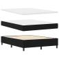 Preview: LED Boxspringbett mit Matratze Schwarz 140x190 cm Stoff