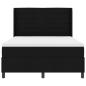 Preview: LED Boxspringbett mit Matratze Schwarz 140x200 cm Stoff