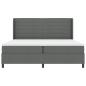 Preview: LED Boxspringbett mit Matratze Dunkelgrau 200 x 200 cm Stoff