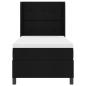 Preview: LED Boxspringbett mit Matratze Schwarz 80x200 cm Stoff