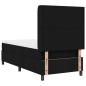 Preview: LED Boxspringbett mit Matratze Schwarz 80x200 cm Stoff