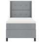 Preview: LED Boxspringbett mit Matratze Hellgrau 90x190 cm Stoff