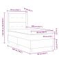 Preview: LED Boxspringbett mit Matratze Dunkelbraun 90x200 cm Stoff