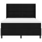 Preview: LED Boxspringbett mit Matratze Schwarz 140x200 cm Stoff