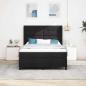 Preview: LED Boxspringbett mit Kopfteil Schwarz 160 x 200 cm Stoff