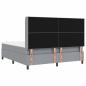 Preview: LED Boxspringbett mit Matratze Hellgrau 180x200 cm Stoff