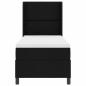 Preview: LED Boxspringbett mit Matratze Schwarz 80x200 cm Stoff