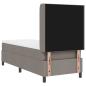 Preview: LED Boxspringbett mit Matratze Taupe 80x200 cm Stoff