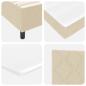 Preview: LED Boxspringbett mit Matratze Creme 80x200 cm Stoff