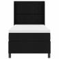 Preview: LED Boxspringbett mit Kopfteil Schwarz 100 x 200 cm Stoff