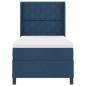 Preview: LED Boxspringbett mit Matratze Blau 100x200 cm Stoff