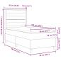Preview: LED Boxspringbett mit Matratze Hellgrau 90x190 cm Stoff