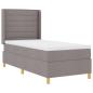Preview: LED Boxspringbett mit Matratze Taupe 100x200 cm Stoff