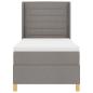 Preview: LED Boxspringbett mit Matratze Taupe 100x200 cm Stoff
