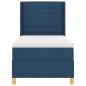 Preview: LED Boxspringbett mit Matratze Blau 100x200 cm Stoff