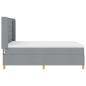 Preview: LED Boxspringbett mit Matratze Hellgrau 140x200 cm Stoff