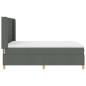 Preview: LED Boxspringbett mit Matratze Dunkelgrau 140x200 cm Stoff