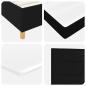 Preview: ARDEBO.de - LED Boxspringbett mit Matratze Schwarz 140x200 cm Stoff
