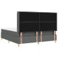 Preview: LED Boxspringbett mit Matratze Dunkelgrau 180x200 cm Stoff
