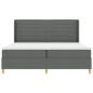 Preview: LED Boxspringbett mit Matratze Dunkelgrau 200x200 cm Stoff