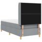 Preview: LED Boxspringbett mit Matratze Hellgrau 80x200 cm Stoff