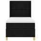 Preview: LED Boxspringbett mit Matratze Schwarz 90x200 cm Stoff