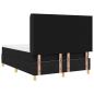 Preview: LED Boxspringbett mit Matratze Schwarz 140x200 cm Stoff