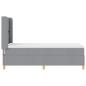 Preview: LED Boxspringbett mit Matratze Hellgrau 80x200 cm Stoff