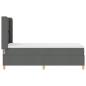 Preview: LED Boxspringbett mit Matratze Dunkelgrau 80x200 cm Stoff
