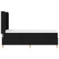 Preview: LED Boxspringbett mit Matratze Schwarz 80x200 cm Stoff