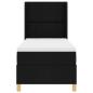Preview: LED Boxspringbett mit Matratze Schwarz 80x200 cm Stoff