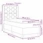 Preview: LED Boxspringbett mit Matratze Schwarz 80x200 cm Stoff