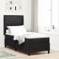 Preview: ARDEBO.de - LED Boxspringbett mit Matratze Schwarz 80x200 cm Samt