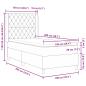 Preview: Boxspringbett mit Matratze & LED Licht Grau 100x200 cm Samt