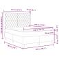 Preview: LED Boxspringbett mit Matratze Hellgrau 140x190 cm Samt