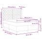 Preview: LED Boxspringbett mit Matratze Dunkelgrau 160x200 cm Samt